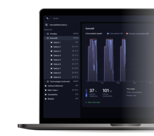 Laptop mockup of Spectoda Analytics