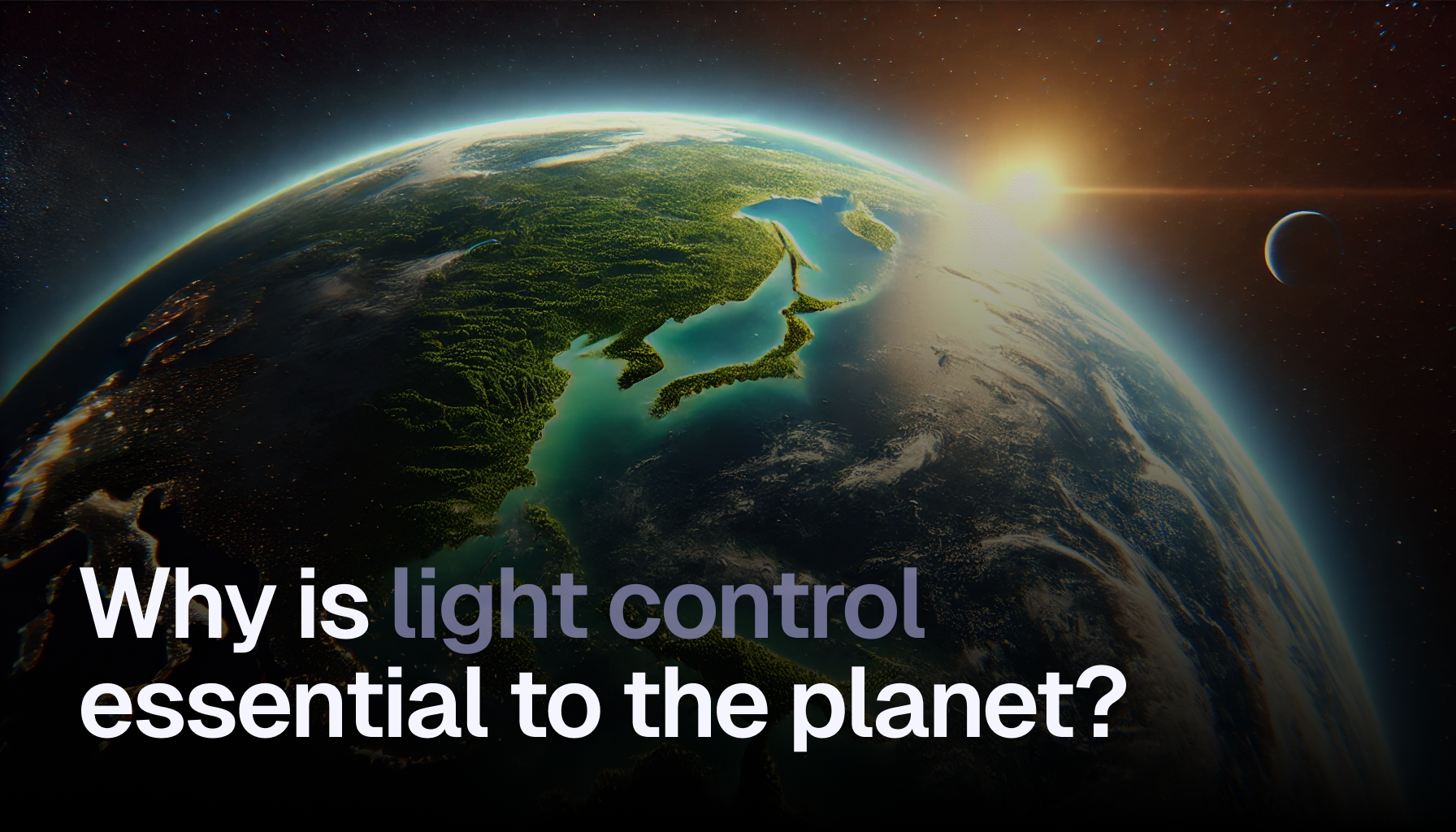 light control for sustainability on the planet